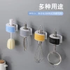 Non-perforated mop hook hanging rack, wall-mounted bathroom mop storage rack, adhesive strong fixation, snap-on broom clamp details Picture